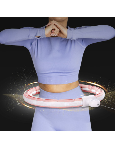 HHM15 HULA HOOP РОЗОВ С МАГНИТИ И БРОЯЧ HMS + КОЛАН ЗА ОТСЛАБВАНЕ BR163 ЧЕРВЕН