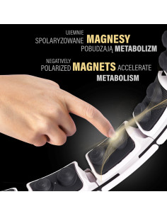 HHM16 HULA HOOP РОЗОВ С МАГНИТИ И БРОЯЧ HMS + КОЛАН ЗА ОТСЛАБВАНЕ BR163 ЧЕРЕН 2