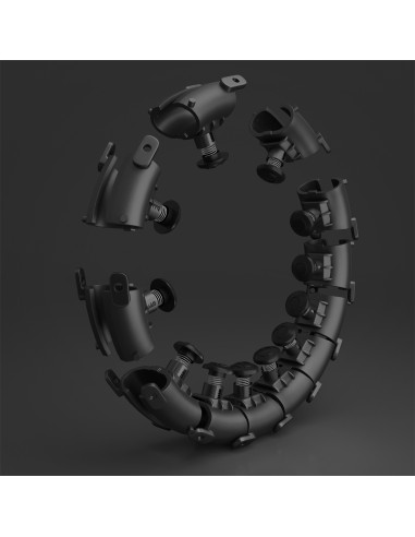 HHW01 HULA ОБЧЪЧ ЧЕРЕН С МАСАЖИРАЩИ НОБИ И КОНТРА HMS + КОЛАН ЗА ОТСЛАБВАНЕ BR163 ЧЕРВЕН