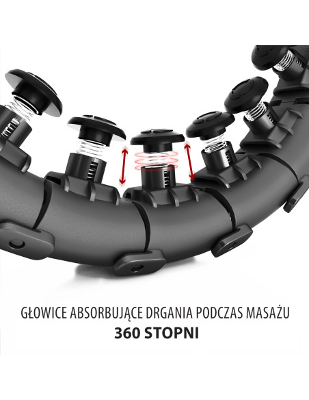 HHW01 HULA ОБЧЪЧ ЧЕРЕН С МАСАЖИРАЩИ НОБИ И КОНТРА HMS + КОЛАН ЗА ОТСЛАБВАНЕ BR163 ЧЕРВЕН