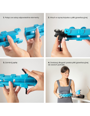 HHW01 HULA ОБЧЪЧ СИН С МАСАЖИРАЩИ НОБИ И БРОЯЧ HMS + КОЛАН ЗА ОТСЛАБВАНЕ BR163 ЧЕРВЕН