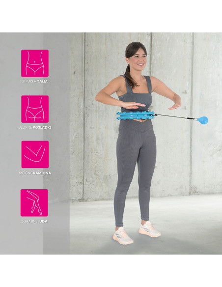 HHW01 HULA ОБЧЪЧ СИН С МАСАЖИРАЩИ НОБИ И БРОЯЧ HMS + КОЛАН ЗА ОТСЛАБВАНЕ BR163 ЧЕРВЕН