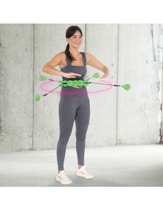 HHW01 HULA ОБЧЪЧ ЗЕЛЕН С МАСАЖИРАЩИ НОБОЧКИ И БРОЯЧ HMS + КОЛАН ЗА ОТСЛАБВАНЕ BR163 ЧЕРВЕН