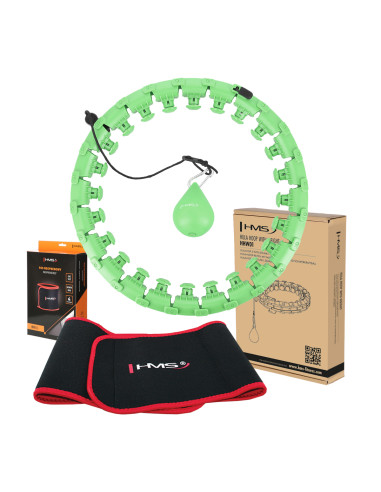 HHW01 HULA ОБЧЪЧ ЗЕЛЕН С МАСАЖИРАЩИ НОБОЧКИ И БРОЯЧ HMS + КОЛАН ЗА ОТСЛАБВАНЕ BR163 ЧЕРВЕН