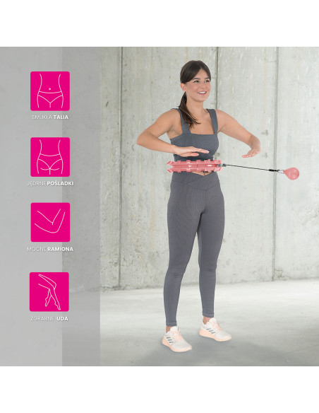 HHW01 HULA ОБЧЪЧ РОЗОВ С МАСАЖИРАЩИ НОБИ И БРОЯЧ HMS + КОЛАН ЗА ОТСЛАБВАНЕ BR163 ЧЕРВЕН