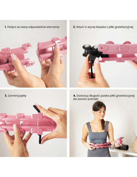 HHW01 HULA ОБЧЪЧ РОЗОВ С МАСАЖИРАЩИ НОБИ И БРОЯЧ HMS + КОЛАН ЗА ОТСЛАБВАНЕ BR163 ЧЕРВЕН