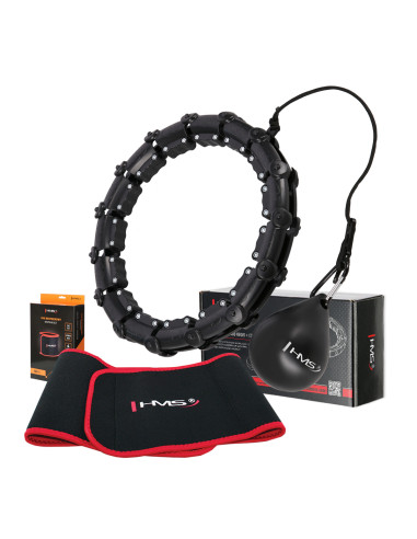 HHW02 HULA ОБЧЪЧ ЧЕРЕН С МАСАЖИРАЩИ НОБИ И КОНТРА HMS + КОЛАН ЗА ОТСЛАБВАНЕ BR163 ЧЕРВЕН