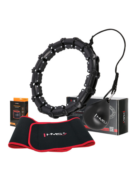 HHW02 HULA ОБЧЪЧ ЧЕРЕН С МАСАЖИРАЩИ НОБИ И КОНТРА HMS + КОЛАН ЗА ОТСЛАБВАНЕ BR163 ЧЕРВЕН