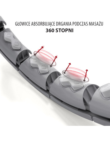 HHW06 HULA ОБЧЪЧ ЧЕРЕН С МАСАЖИРАЩИ НОБОЧКИ И БРОЯЧ HMS + КОЛАН ЗА ОТСЛАБВАНЕ BR163 ЧЕРВЕН