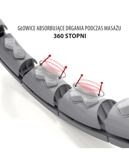 HHW06 HULA ОБЧЪЧ ЧЕРЕН С МАСАЖИРАЩИ НОБОЧКИ И БРОЯЧ HMS + КОЛАН ЗА ОТСЛАБВАНЕ BR163 ЧЕРВЕН