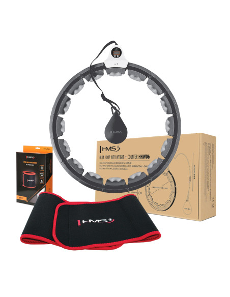 HHW06 HULA ОБЧЪЧ ЧЕРЕН С МАСАЖИРАЩИ НОБОЧКИ И БРОЯЧ HMS + КОЛАН ЗА ОТСЛАБВАНЕ BR163 ЧЕРВЕН