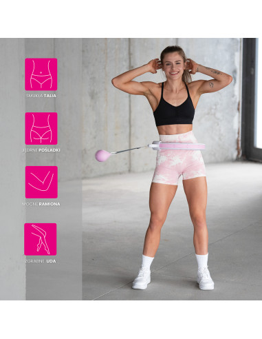 HHW06 HULA ОБЧЪЧ РОЗОВ С МАСАЖИРАЩИ НОБИ И КОНТРА HMS + КОЛАН ЗА ОТСЛАБВАНЕ BR163 ЧЕРЕН