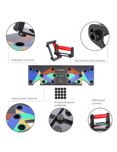 МУЛТИФУНКЦИОНАЛНА ДЪСКА ЗА ЛИЦЕВИ ЪП ЧЕРВЕНА HMS