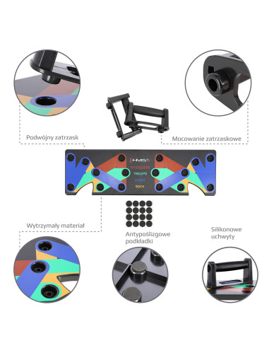 МУЛТИФУНКЦИОНАЛНА ДЪСКА ЗА ЛИЦЕВИ ЪП ЧЕРНА HMS
