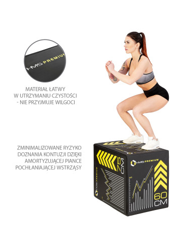 PLYO-BOX SOFT 750x600x500MM HMS PREMIUM