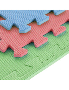 МУЛТИПАКЕТ ЗЕЛЕНО-СИН-ЧЕРВЕН ПЪЗЕЛ ПОДЛОЖКА ПОДЛОЖКА 60x60x1.0 9 бр. ЕДИН ФИТНЕС 2