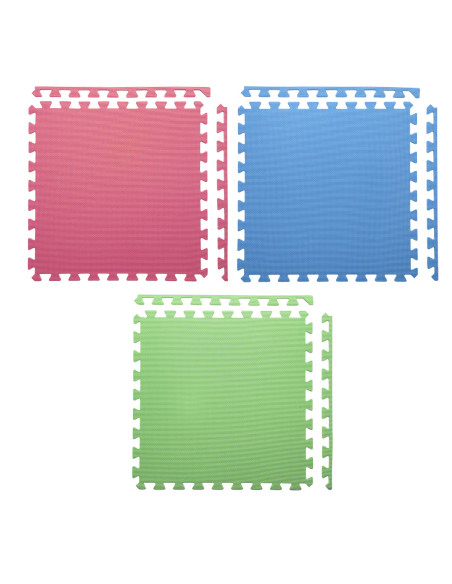 МУЛТИПАКЕТ ЗЕЛЕНО-СИН-ЧЕРВЕН ПЪЗЕЛ ПОДЛОЖКА ПОДЛОЖКА 60x60x1.0 9 бр. ЕДИН ФИТНЕС