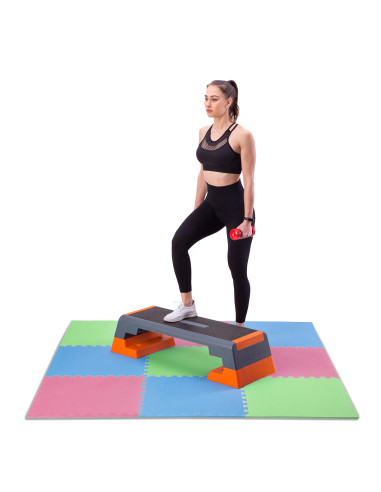 МУЛТИПАКЕТ ЗЕЛЕНО-СИН-ЧЕРВЕН ПЪЗЕЛ ПОДЛОЖКА ПОДЛОЖКА 60x60x1.0 9 бр. ЕДИН ФИТНЕС