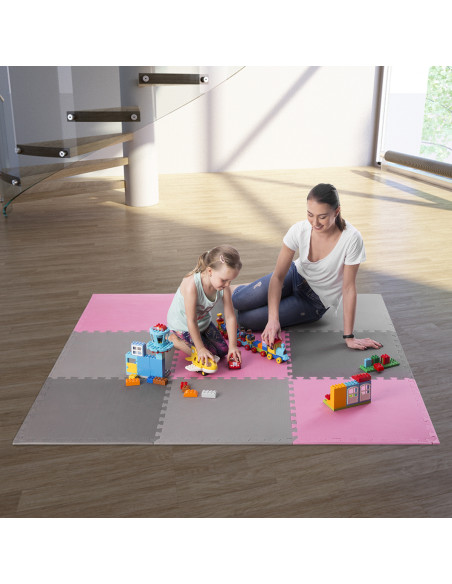 ПОДЛОЖКА ЗА ПЪЗЕЛ ПОДЛОЖКА РОЗОВО-СИВО 9 ЕЛЕМЕНТА 10ММ