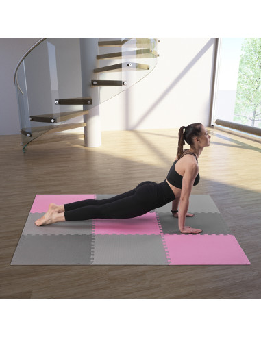 ПОДЛОЖКА ЗА ПЪЗЕЛ ПОДЛОЖКА РОЗОВО-СИВО 9 ЕЛЕМЕНТА 10ММ