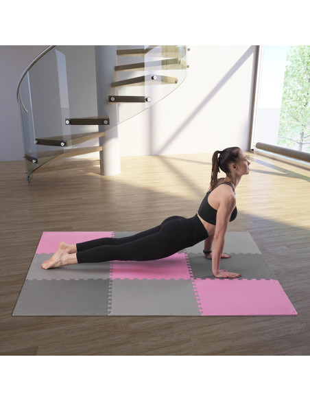 ПОДЛОЖКА ЗА ПЪЗЕЛ ПОДЛОЖКА РОЗОВО-СИВО 9 ЕЛЕМЕНТА 10ММ