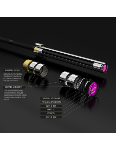 450 201 CM 15 KG + ЗАКЛЮЧВАНЕ ZG1000 BLACK OLYMPIC LONG POLE HMS PREMIUM