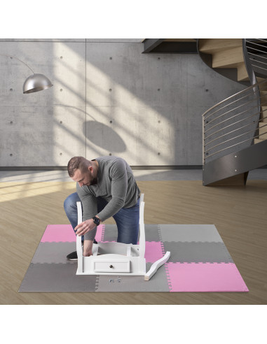 ПОДЛОЖКА ЗА ПЪЗЕЛ ПОДЛОЖКА РОЗОВО-СИВО 9 ЕЛЕМЕНТА 10ММ