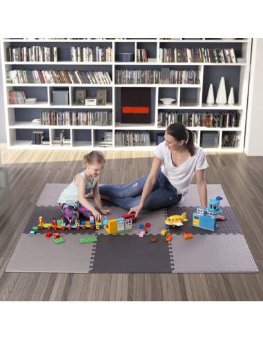 ПЪЗЕЛ ПОДЛОЖКА ЗА ФИТНЕС УРЕДИ СВЕТЛО СИВА 9 ЕЛЕМЕНТА 12 ММ HMS PREMIUM