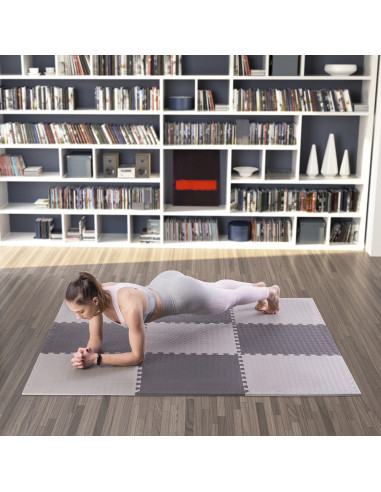 ПЪЗЕЛ ПОДЛОЖКА ЗА ФИТНЕС УРЕДИ СВЕТЛО СИВА 9 ЕЛЕМЕНТА 12 ММ HMS PREMIUM