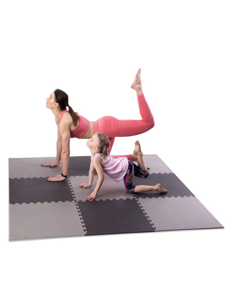 ПЪЗЕЛ ПОДЛОЖКА ЗА ФИТНЕС УРЕДИ СВЕТЛО СИВА 9 ЕЛЕМЕНТА 12 ММ HMS PREMIUM