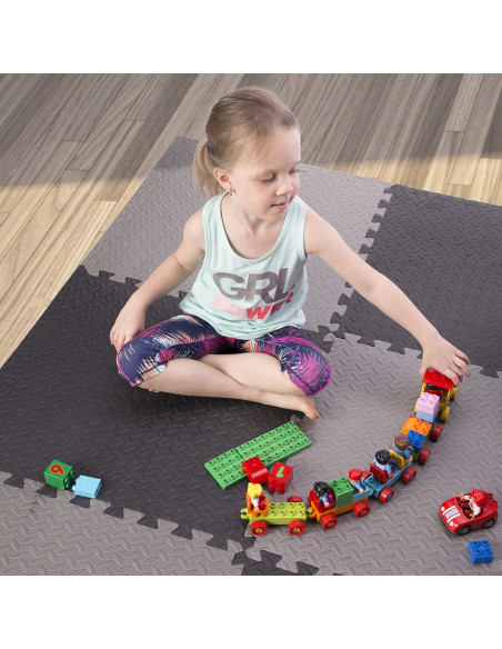 ПЪЗЕЛ ПОДЛОЖКА ЗА ФИТНЕС УРЕДИ СВЕТЛО СИВА 9 ЕЛЕМЕНТА 12 ММ HMS PREMIUM