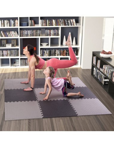 ПЪЗЕЛ ПОДЛОЖКА ЗА ФИТНЕС УРЕДИ СВЕТЛО СИВА 9 ЕЛЕМЕНТА 12 ММ HMS PREMIUM