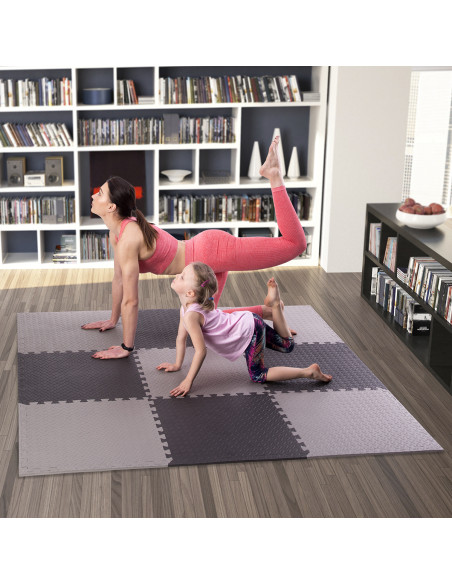 ПЪЗЕЛ ПОДЛОЖКА ЗА ФИТНЕС УРЕДИ СВЕТЛО СИВА 9 ЕЛЕМЕНТА 12 ММ HMS PREMIUM