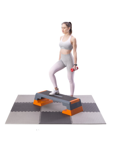 ПЪЗЕЛ ПОДЛОЖКА ЗА ФИТНЕС УРЕДИ СВЕТЛО СИВА 9 ЕЛЕМЕНТА 12 ММ HMS PREMIUM