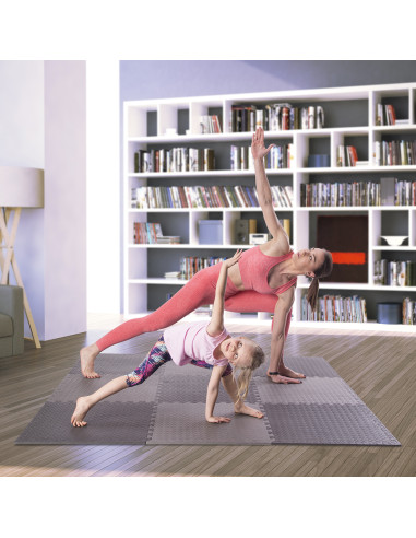 ПЪЗЕЛ ПОДЛОЖКА ЗА ФИТНЕС УРЕДИ ТЪМНО СИВО 9 ЕЛЕМЕНТА 12 ММ HMS PREMIUM