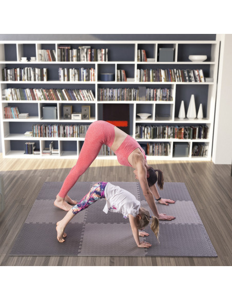 ПЪЗЕЛ ПОДЛОЖКА ЗА ФИТНЕС УРЕДИ ТЪМНО СИВО 9 ЕЛЕМЕНТА 12 ММ HMS PREMIUM