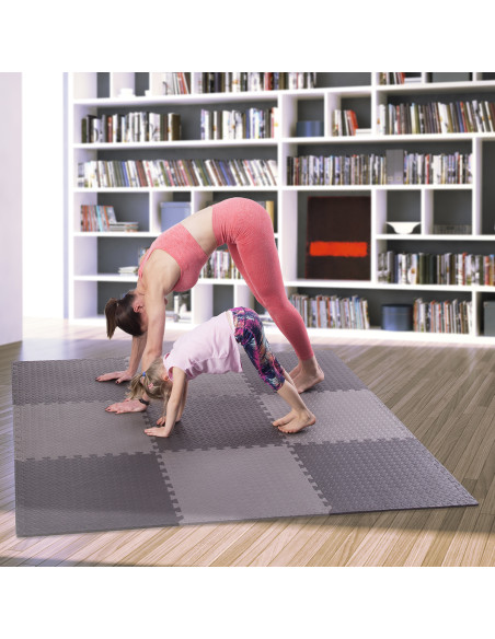 ПЪЗЕЛ ПОДЛОЖКА ЗА ФИТНЕС УРЕДИ ТЪМНО СИВО 9 ЕЛЕМЕНТА 12 ММ HMS PREMIUM