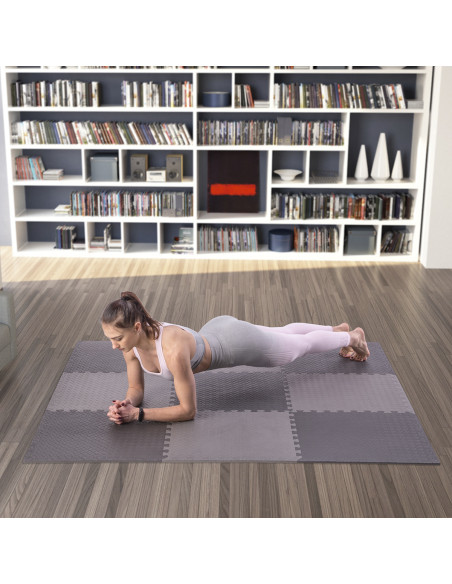 ПЪЗЕЛ ПОДЛОЖКА ЗА ФИТНЕС УРЕДИ ТЪМНО СИВО 9 ЕЛЕМЕНТА 12 ММ HMS PREMIUM