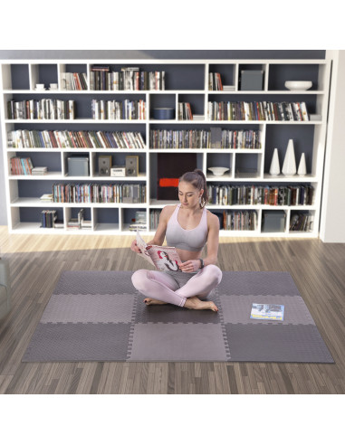 ПЪЗЕЛ ПОДЛОЖКА ЗА ФИТНЕС УРЕДИ ТЪМНО СИВО 9 ЕЛЕМЕНТА 12 ММ HMS PREMIUM