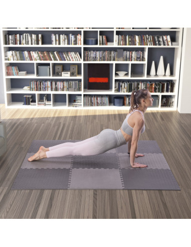 ПЪЗЕЛ ПОДЛОЖКА ЗА ФИТНЕС УРЕДИ ТЪМНО СИВО 9 ЕЛЕМЕНТА 12 ММ HMS PREMIUM