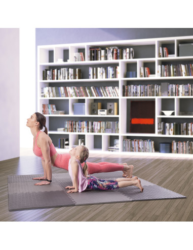 ПЪЗЕЛ ПОДЛОЖКА ЗА ФИТНЕС УРЕДИ ТЪМНО СИВО 9 ЕЛЕМЕНТА 12 ММ HMS PREMIUM