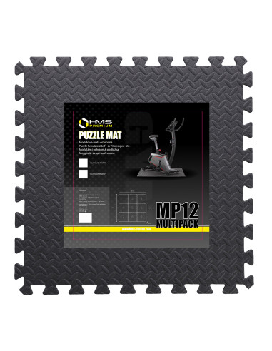 ПЪЗЕЛ ПОДЛОЖКА ЗА ФИТНЕС УРЕДИ ТЪМНО СИВО 9 ЕЛЕМЕНТА 12 ММ HMS PREMIUM
