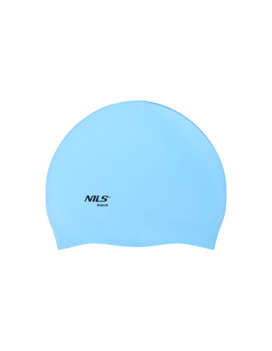 SOLID BL01 СВЕТЛО СИНЯ СИЛИКОНОВА ПЛУВНА ШАПКА NILS AQUA