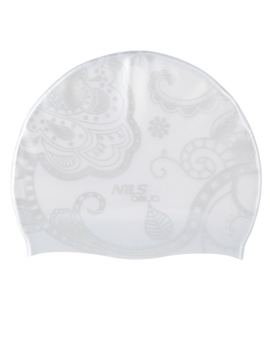 ДАМСКА БАНСКА ШАПКА F221 СРЕБРИСТ СИЛИКОНОВ NILS AQUA