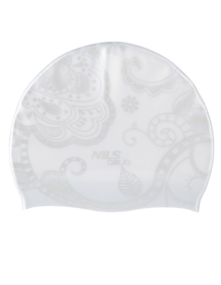 ДАМСКА БАНСКА ШАПКА F221 СРЕБРИСТ СИЛИКОНОВ NILS AQUA