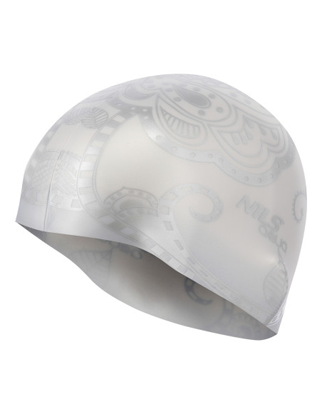 ДАМСКА БАНСКА ШАПКА F221 СРЕБРИСТ СИЛИКОНОВ NILS AQUA