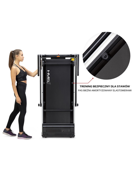 (2 части) МНОГО СИВА ЕЛЕКТРИЧЕСКА БЯГАЩА ПЪТЕКА С БЮРО HMS