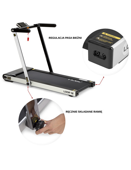 (2 части) МНОГО СИВА ЕЛЕКТРИЧЕСКА БЯГАЩА ПЪТЕКА С БЮРО HMS