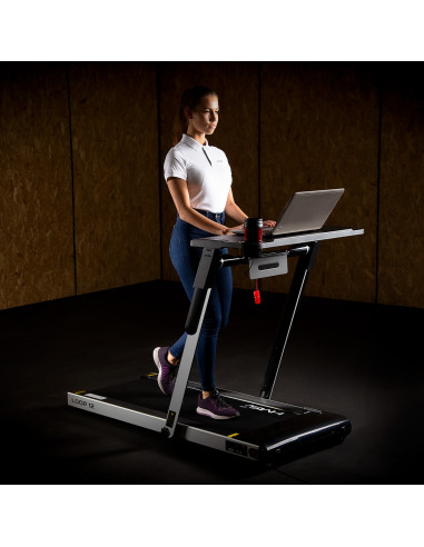 (2 части) МНОГО СИВА ЕЛЕКТРИЧЕСКА БЯГАЩА ПЪТЕКА С БЮРО HMS