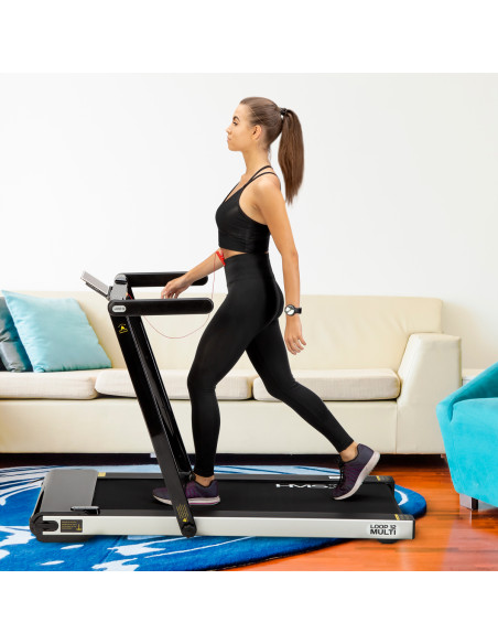 (2 части) МНОГО ЧЕРНА ЕЛЕКТРИЧЕСКА БЯГАЩА ПЪТЕКА С БЮРО HMS